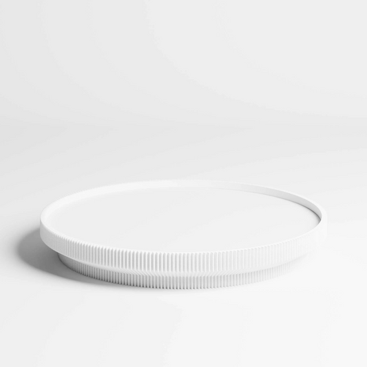 dennismaass. RUND - TABLETT weiß 25x25x4 cm