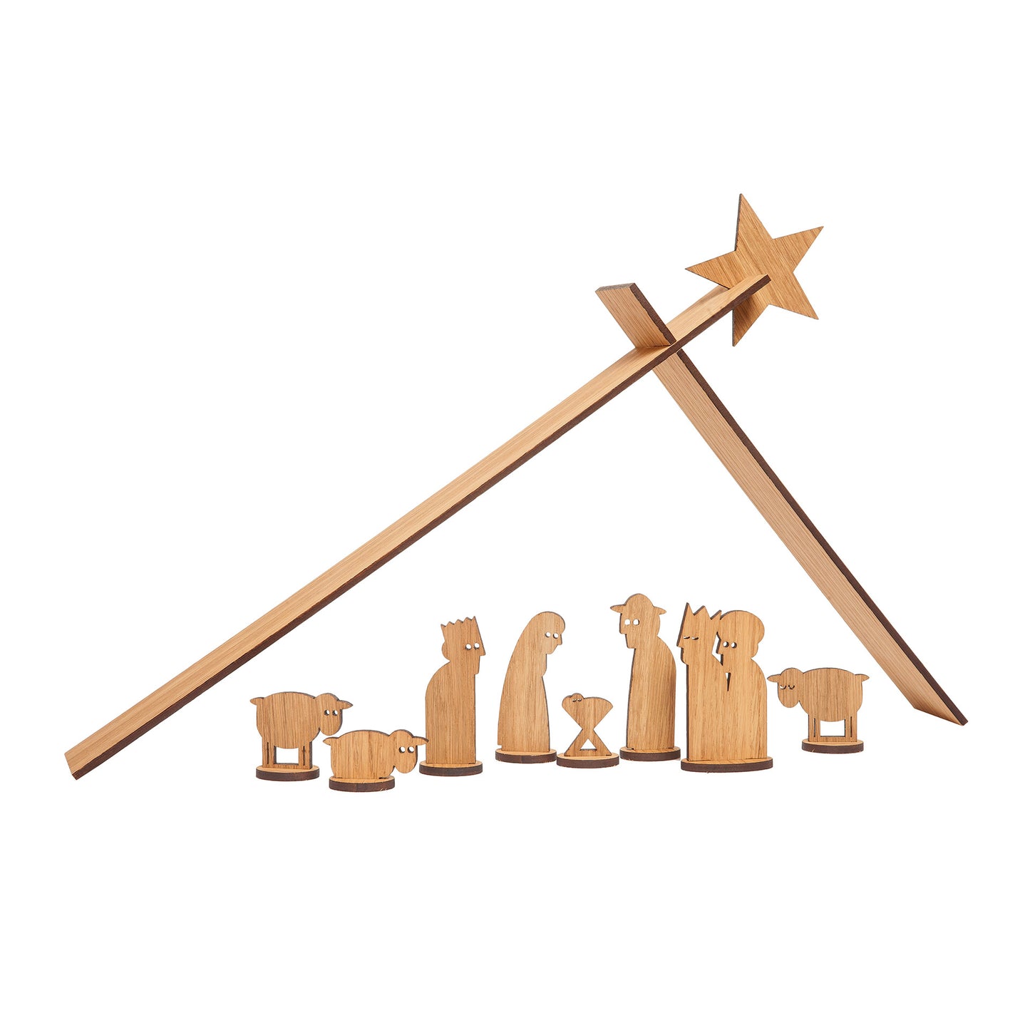 designimdorf Holzkrippe Simply Christmas geölt