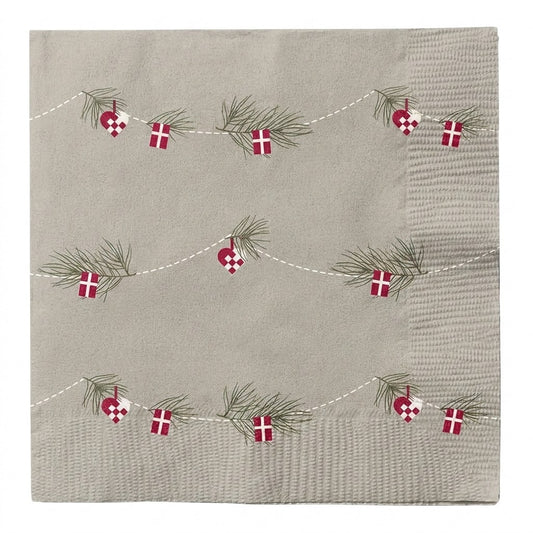 Det Gamle Apotek Lunch-Servietten Dansk Jul 33×33 cm