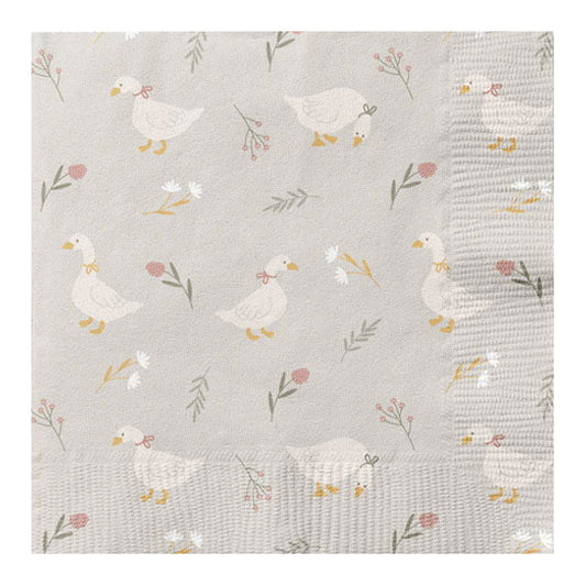 Det Gamle Apotek Lunch-Servietten kleine Gänse 33×33 cm