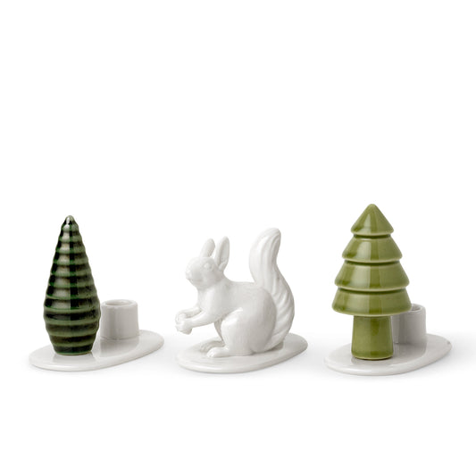 Dottir Nordic Design Kerzenhalter Winter Stories 3er-Set - Squirrel