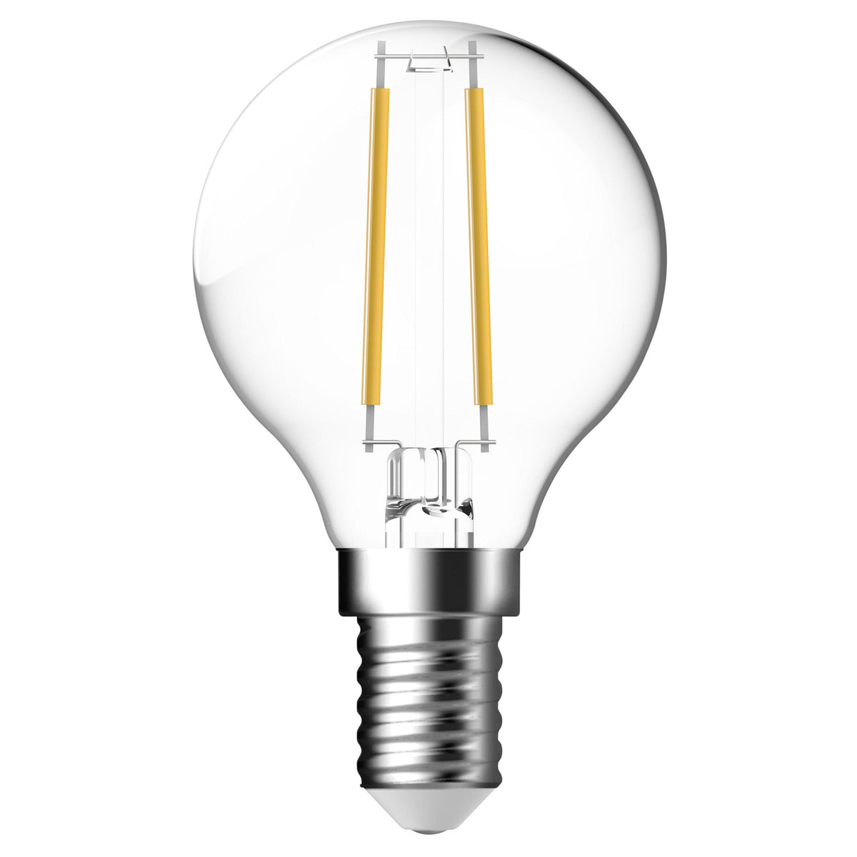 Klares warmweisses Energetic LED Leuchtmittel in kompakter MiniGlobe Form mit E14 Schraubsockel und 1,2W Leistung