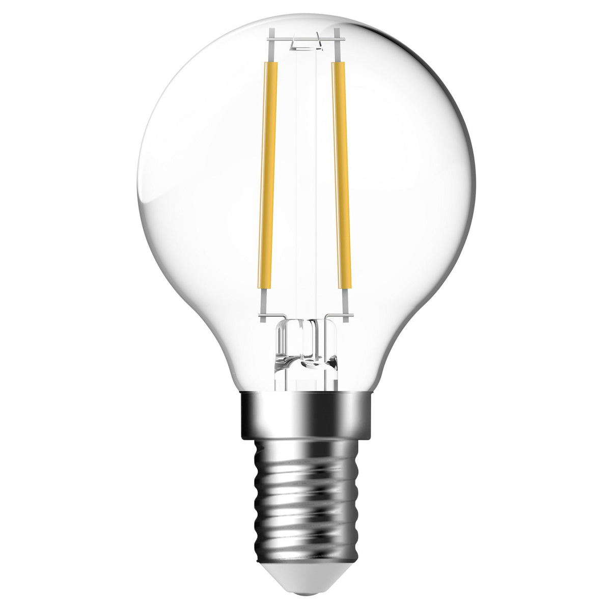 Klares warmweisses Energetic LED Leuchtmittel in kompakter MiniGlobe Form mit E14 Schraubsockel