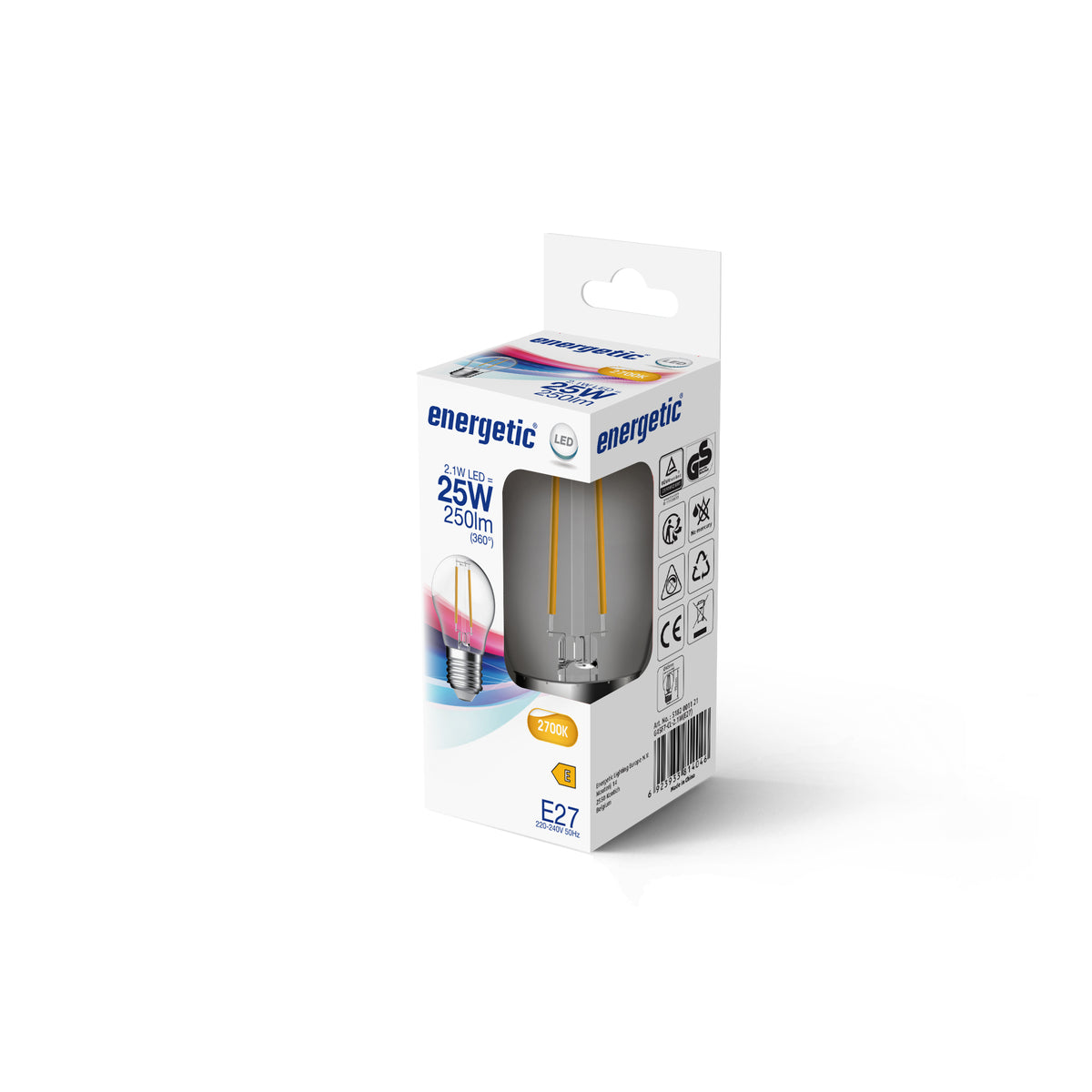 Energetic® LED MiniGlobe Leuchtmittel E27 G45 2,1W klar