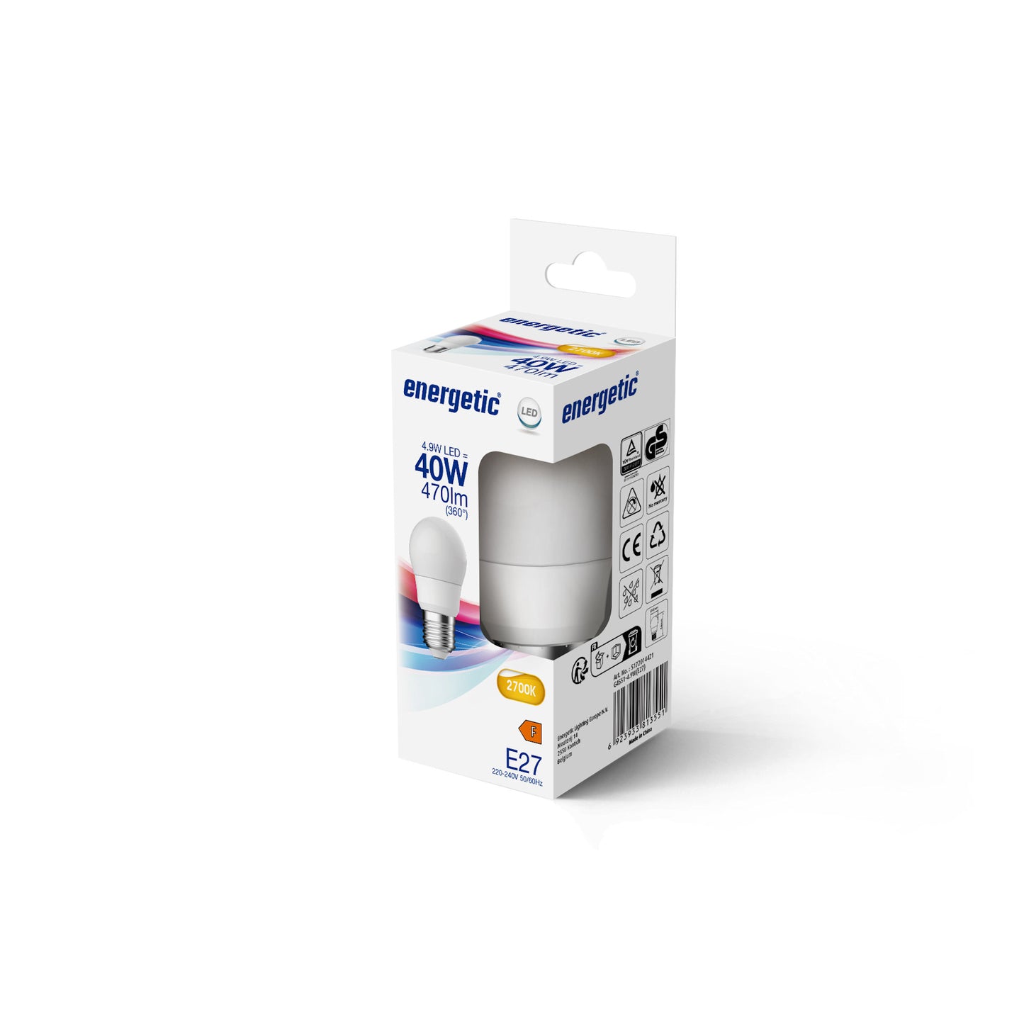 Energetic® LED MiniGlobe Lampe matt E27 G45 4.9W