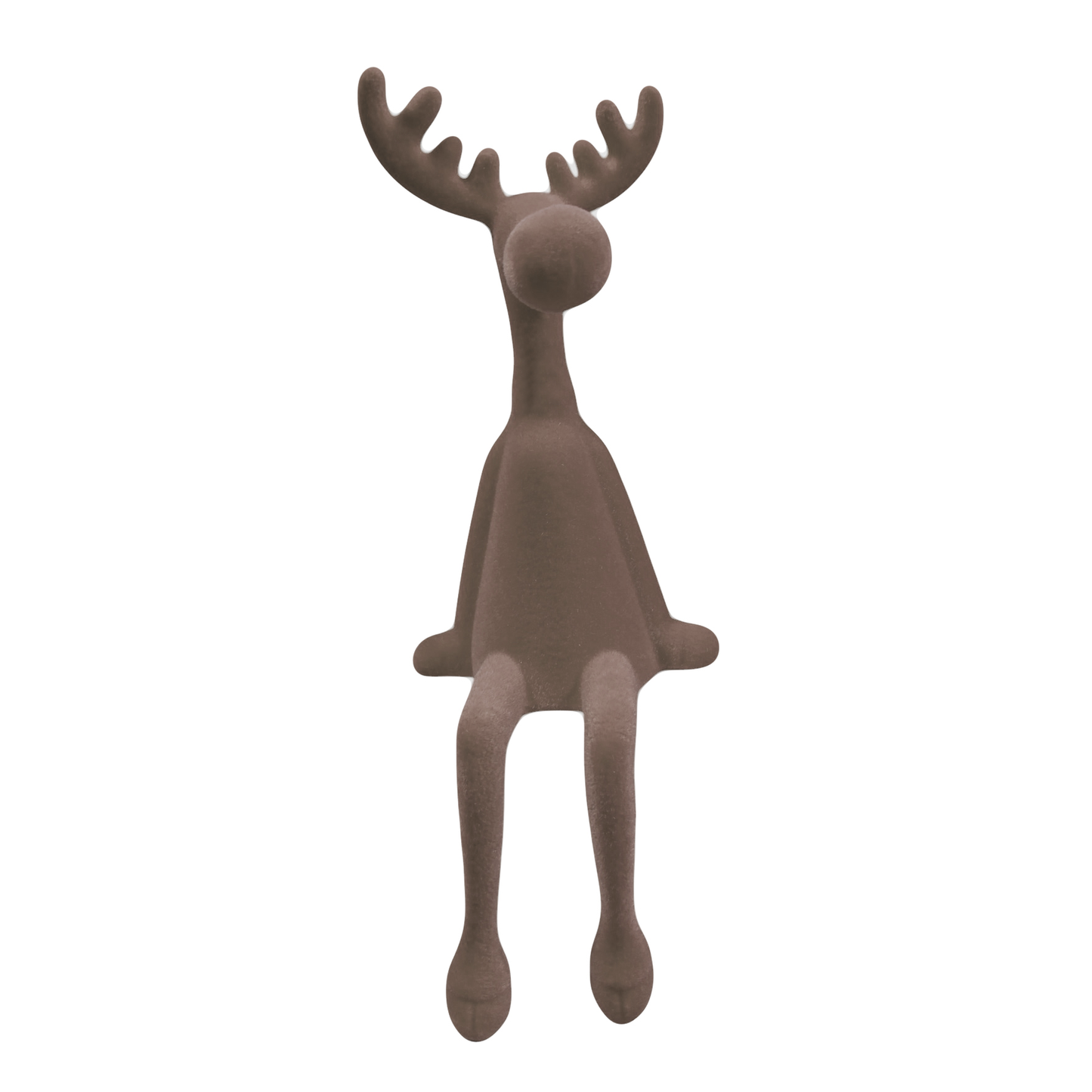 Florissima Kantenhocker Elch taupe beflockt 12×12×31 cm