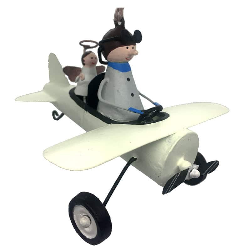 G-Bork Denmark Junge mit Engel im Flugzeug