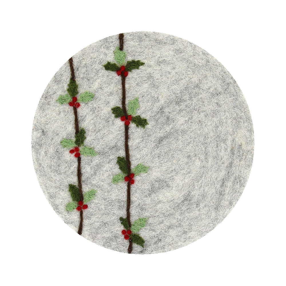 GLOBO Topfuntersetzer Filz Stechpalme