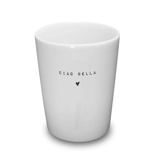 Goldscherben Becher Ciao Bella Porzellan