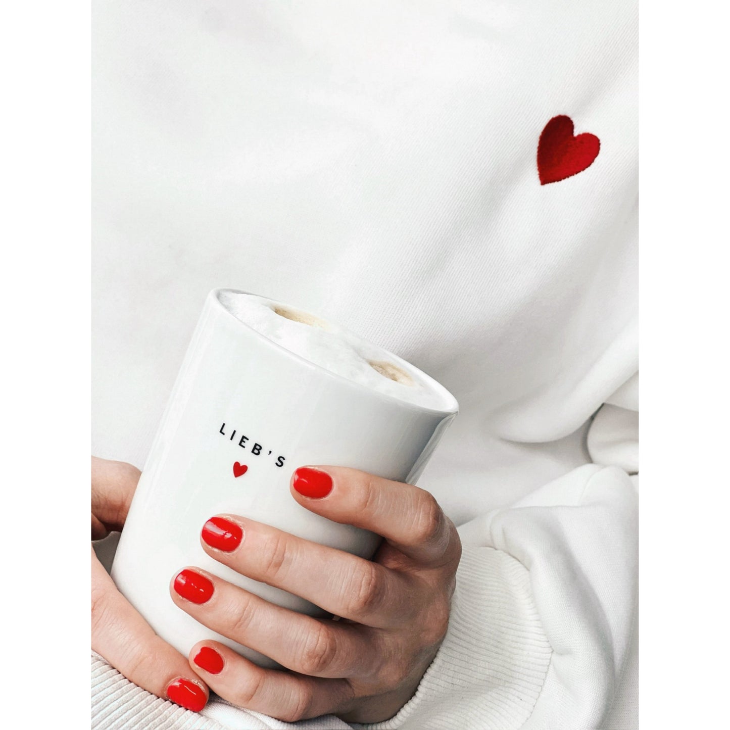 Goldscherben Becher Heart LIEB´S Porzellan