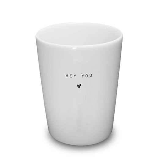 Goldscherben Becher Hey You Porzellan