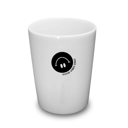 Goldscherben Becher Smiley GOOD VIBES ONLY Porzellan