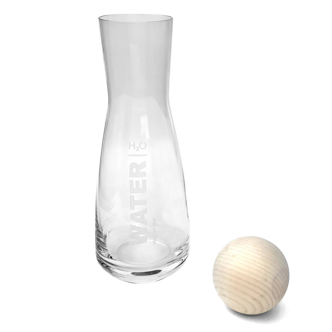 Goldscherben Karaffe Glas Gravur Water | H2O