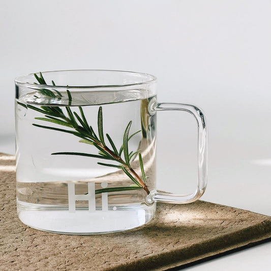 Goldscherben Trinkglas Hi. mit Henkel