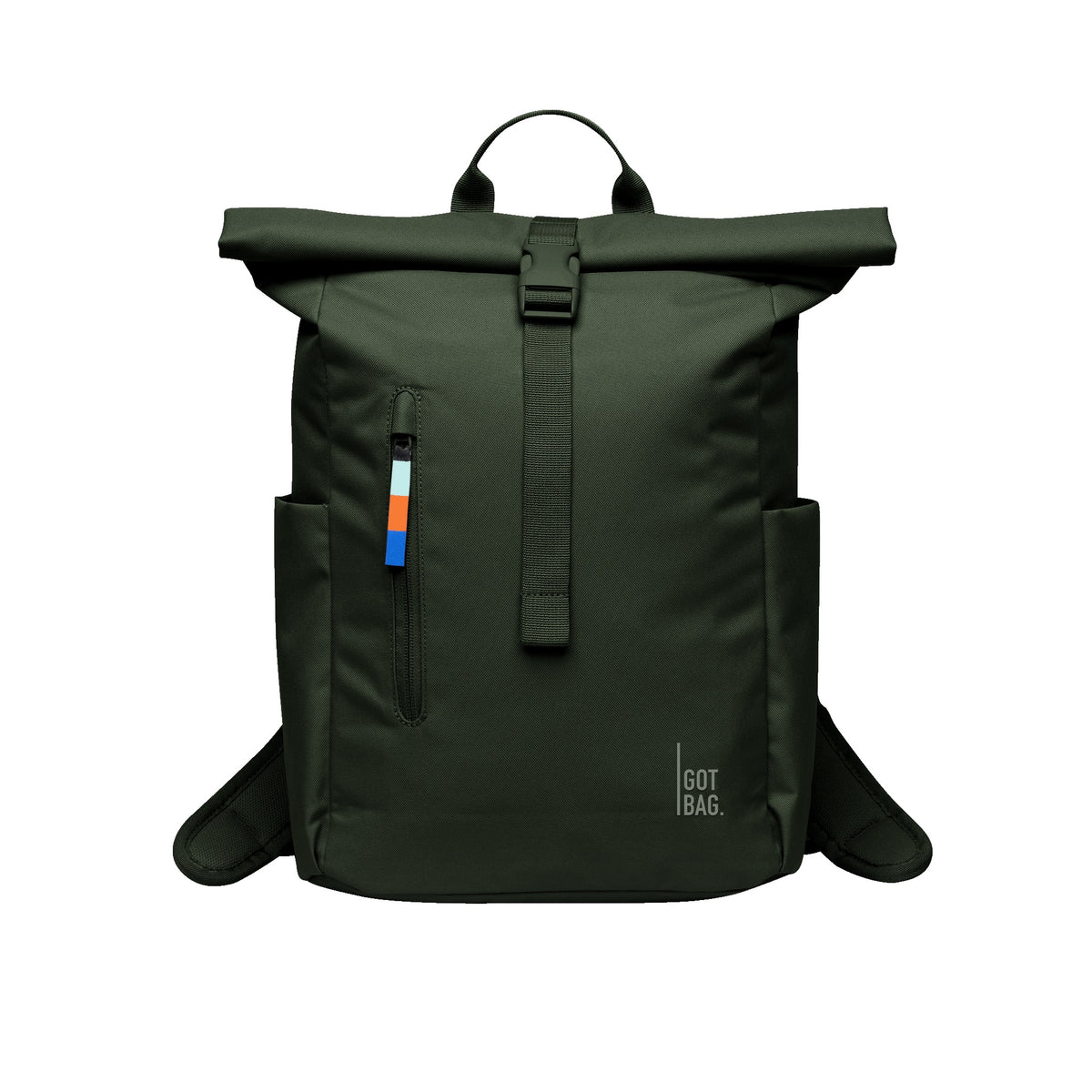 GOT BAG Rucksack Rolltop EASY small in der Farbe Algae (Dunkelgrün) – minimalistischer Tagesrucksack mit flexiblem Verschluss und integriertem 14" Laptopfach