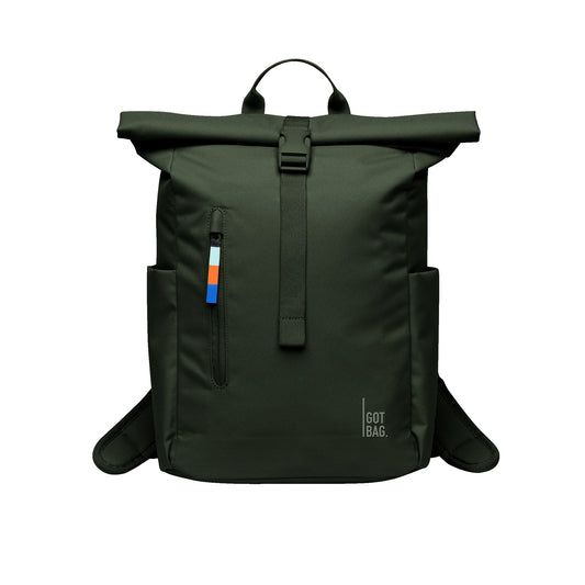 GOT BAG Rucksack Rolltop EASY small in der Farbe Algae (Dunkelgrün) – minimalistischer Tagesrucksack mit flexiblem Verschluss und integriertem 14" Laptopfach