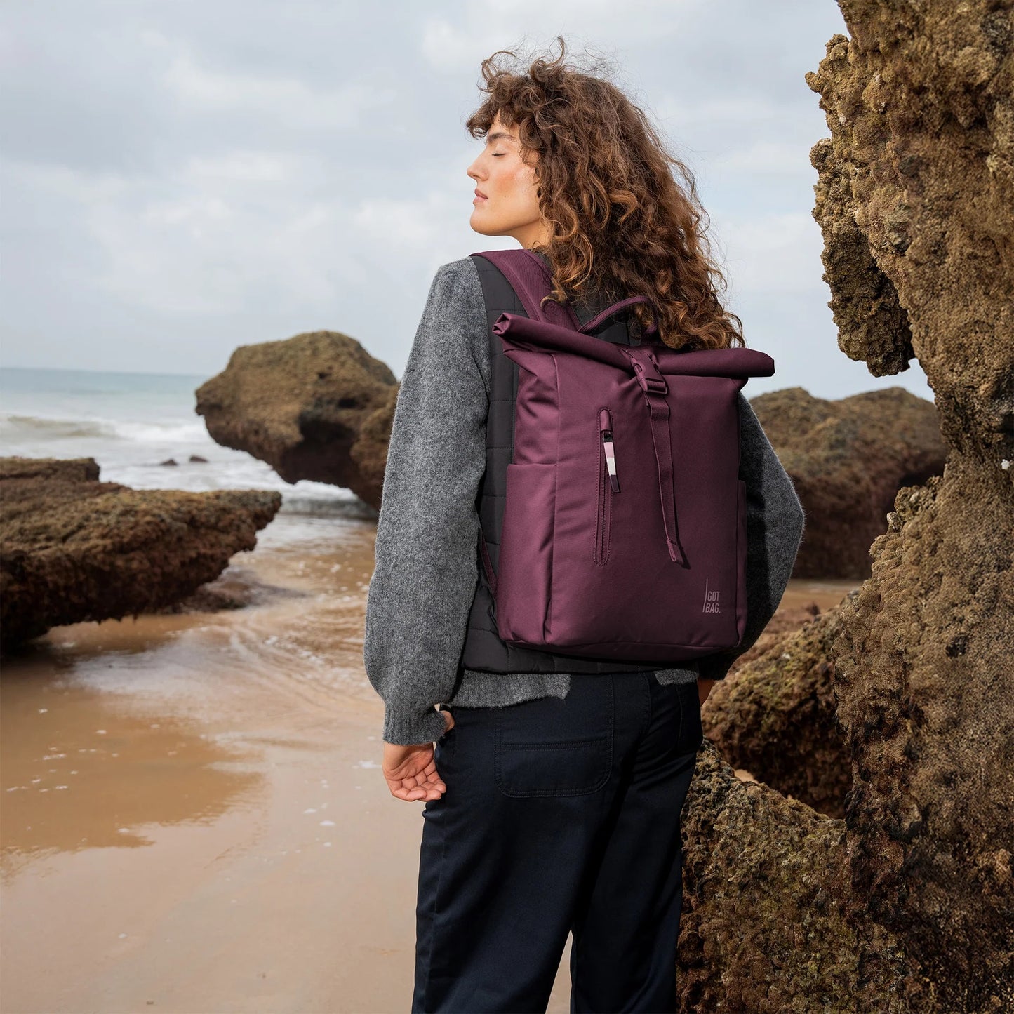 GOT BAG Rucksack Rolltop EASY small monochrome kraken