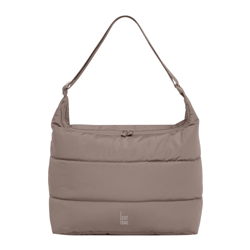 GOT BAG Puffer Square Bag large monochrome oyster