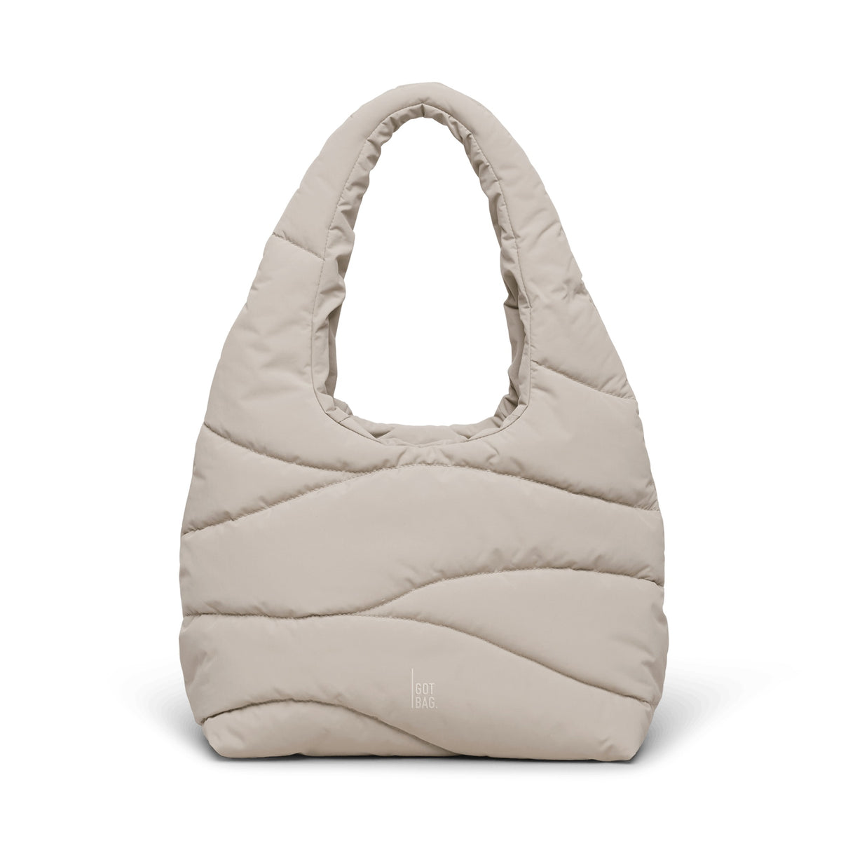 GOT BAG Wavy Puffer Shoulder Bag monochrome scallop