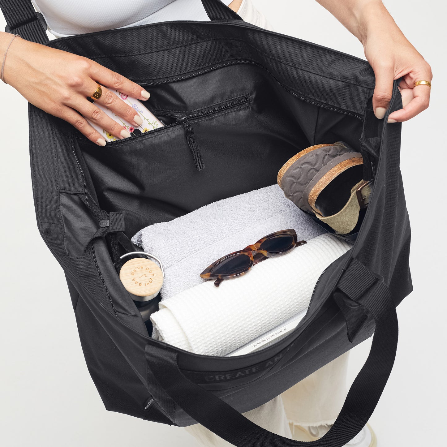 GOT BAG Tragetasche Tote Bag large monochrome black