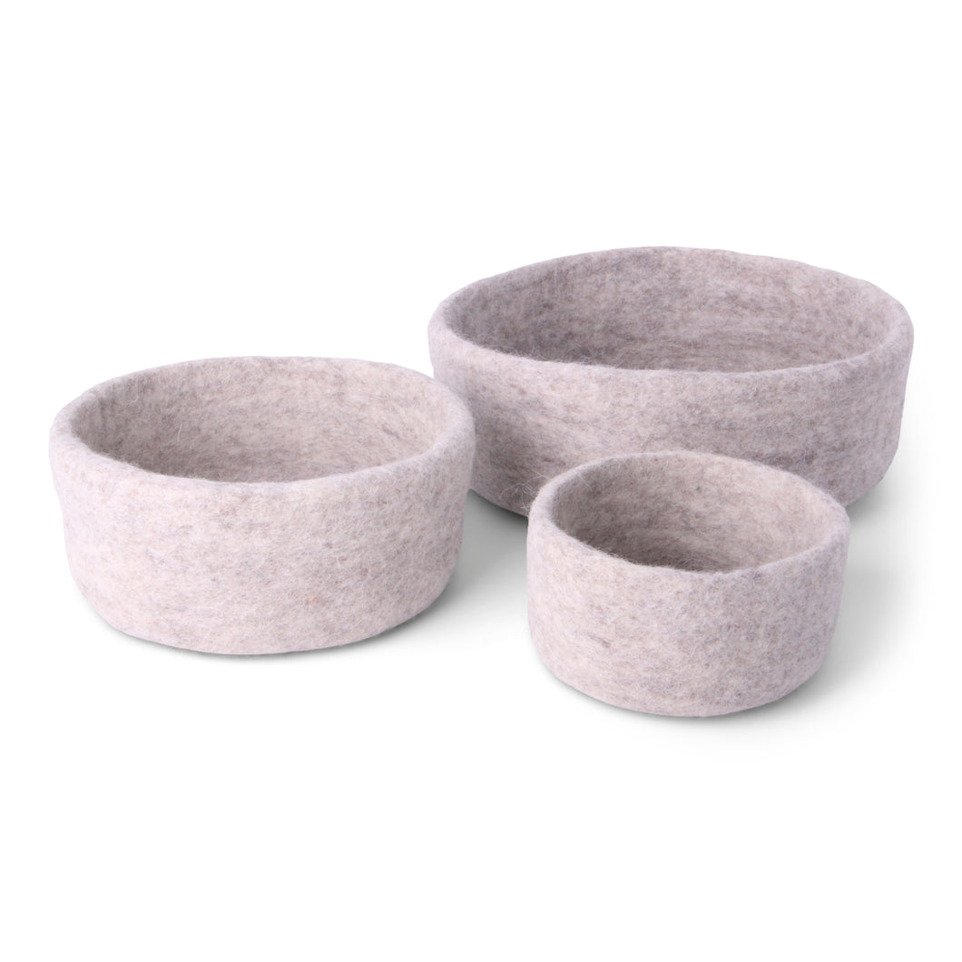 Gry & Sif Schale Filz Hellgrau
