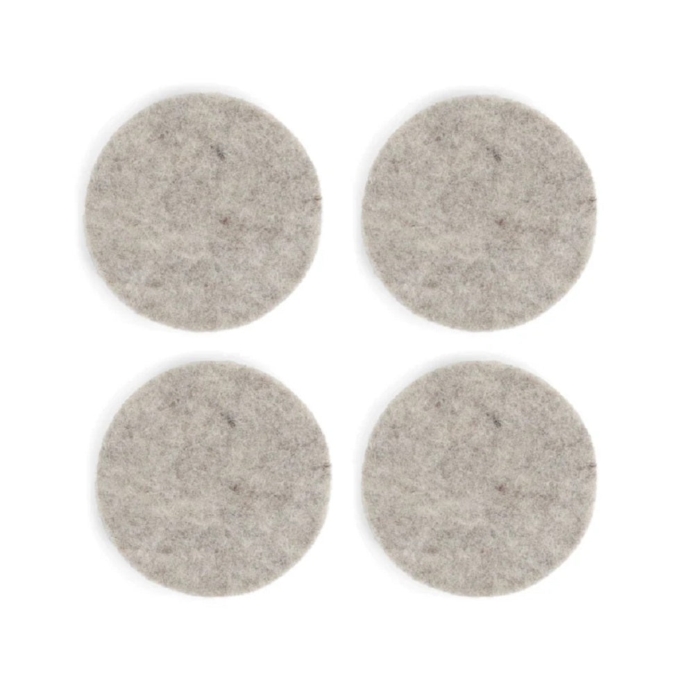 Gry & Sif Filzuntersetzer rund Hellgrau 4er-Set