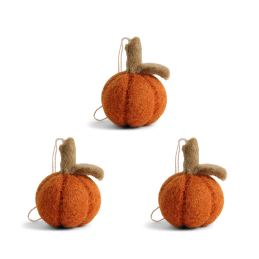 Gry & Sif Mini-Kürbisse orange 3er-Set