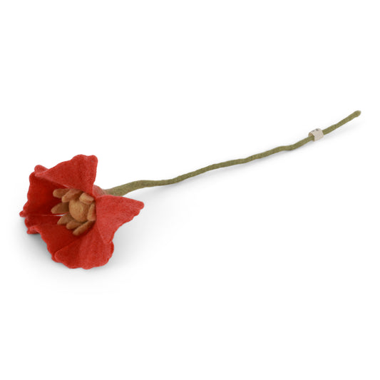 Gry & Sif Filzblume Mohnblume koralle