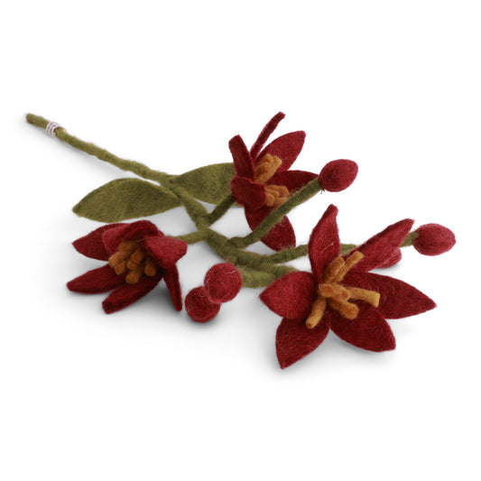 Gry & Sif Filzblume Nova-Blume dunkelrot