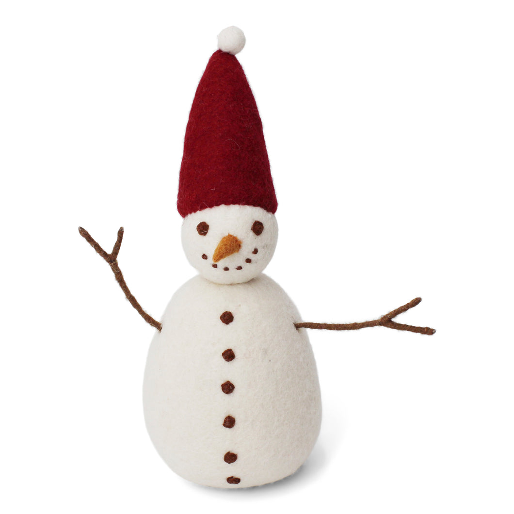 Gry & Sif Schneemann groß mit rotem Hut