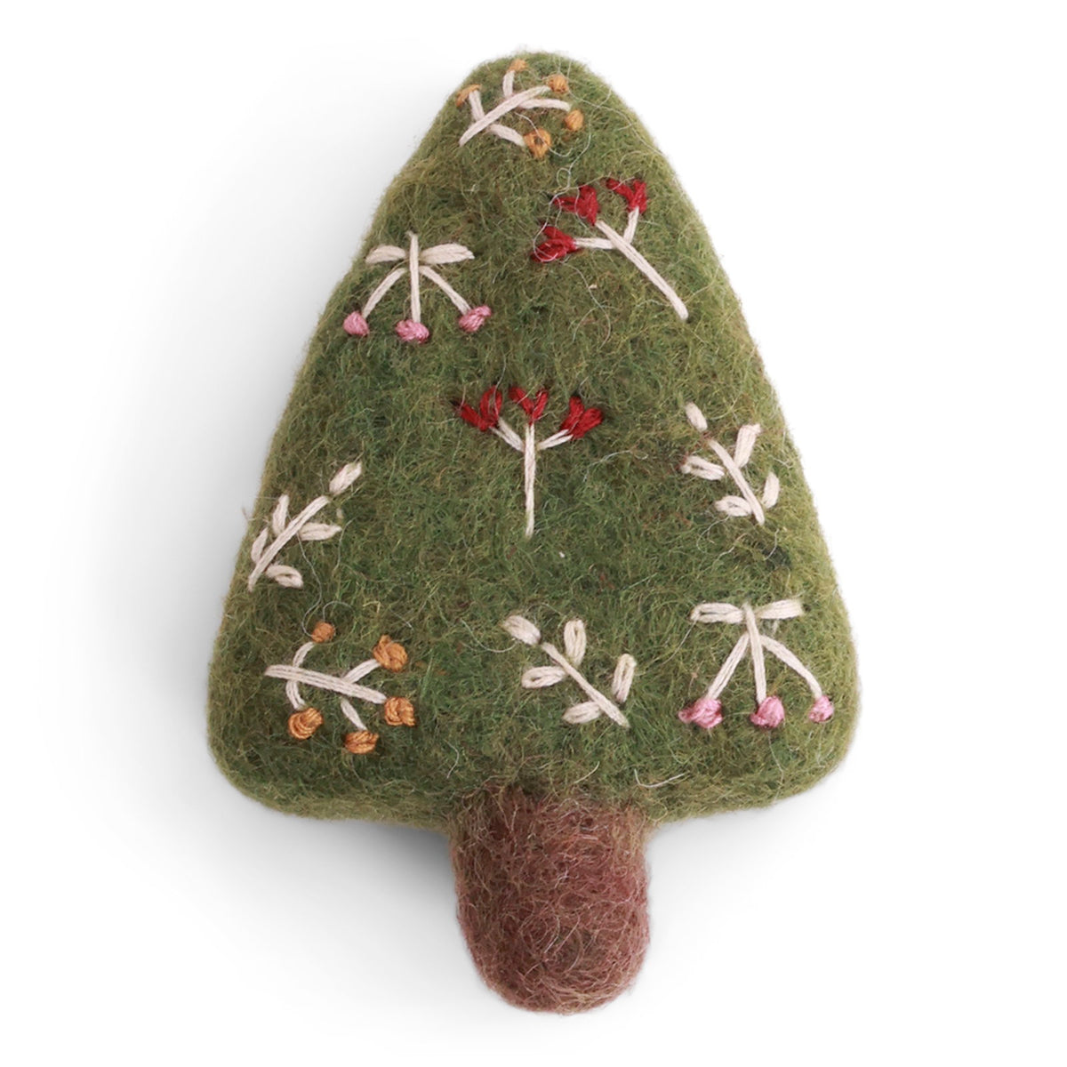 Gry & Sif Filz Weihnachtsbaum klein mit Stickerei