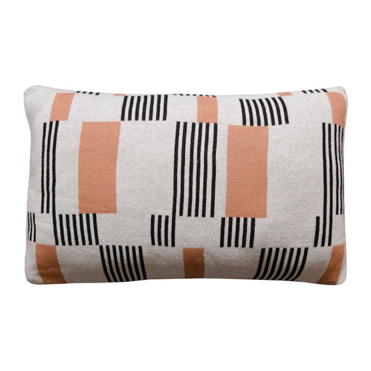 Home Delight Indy Kissen 50x30 cm gestrickt korallenrot