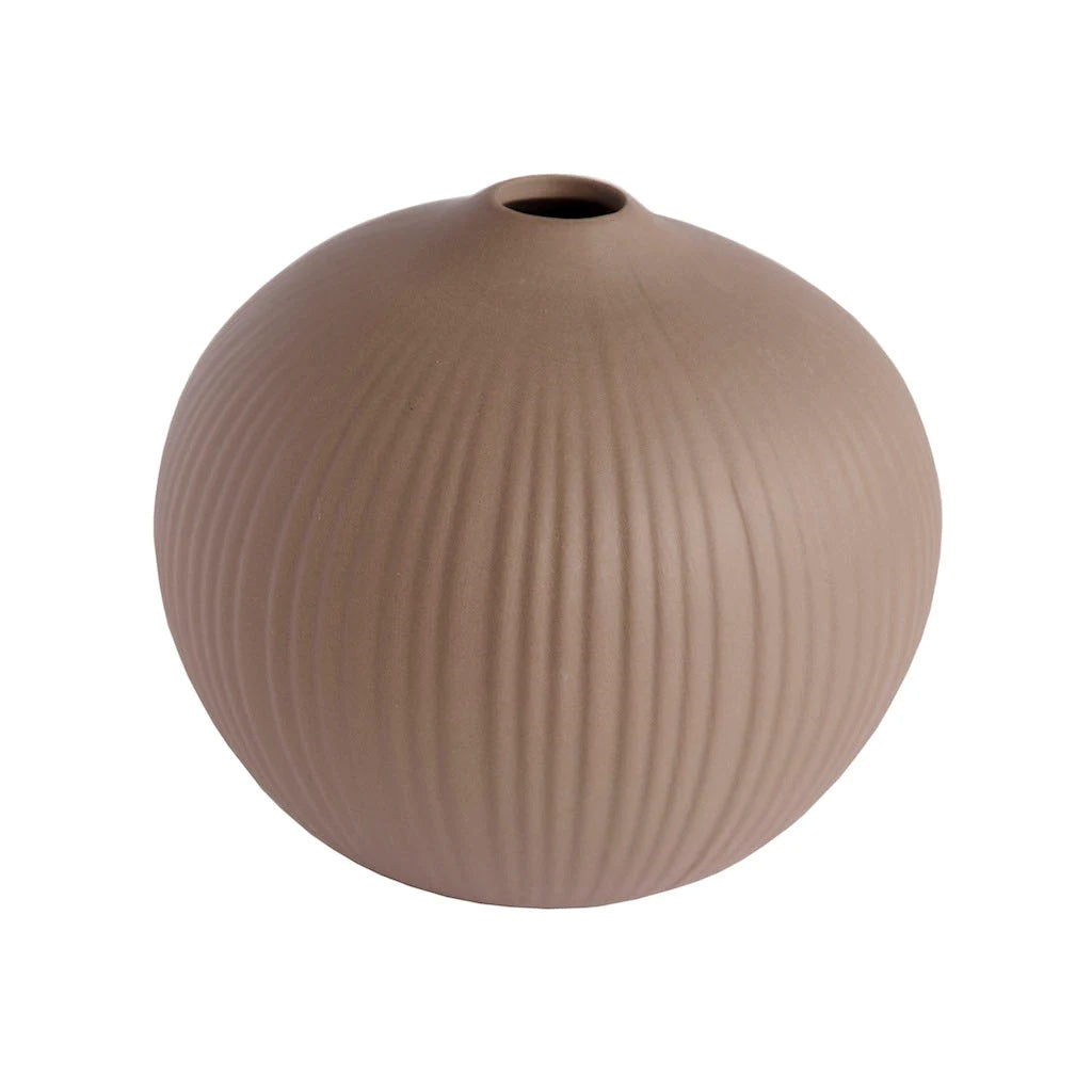 Home Delight Linde Vase Keramik taupe