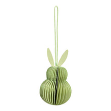Lade das Bild in den Galerie-Viewer, Honeycomb Decoration Dekohänger Hase grün 7 cm
