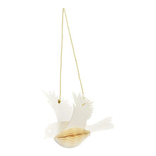 Lade das Bild in den Galerie-Viewer, Honeycomb Decoration Dekohänger Vogel weiß 14 cm
