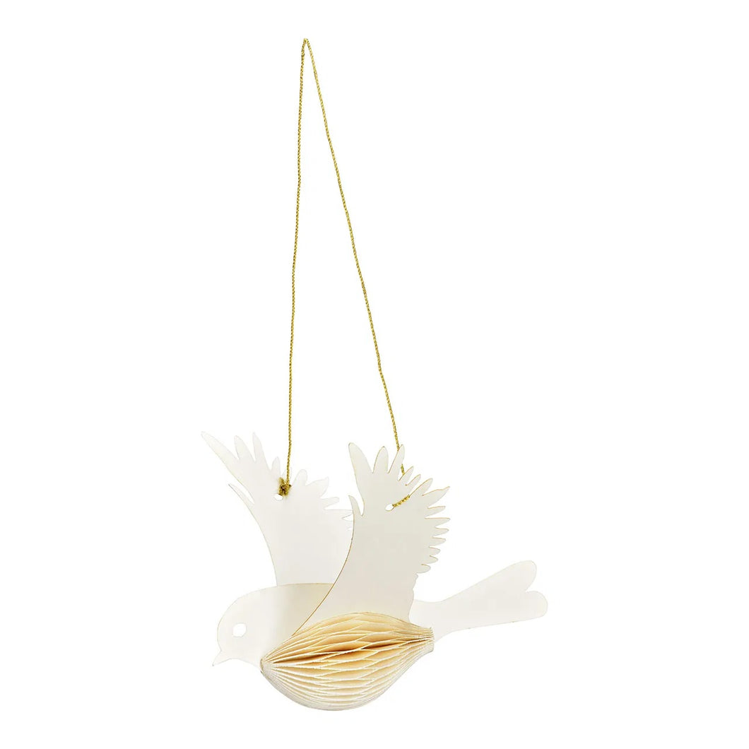 Honeycomb Decoration Dekohänger Vogel weiß 14 cm