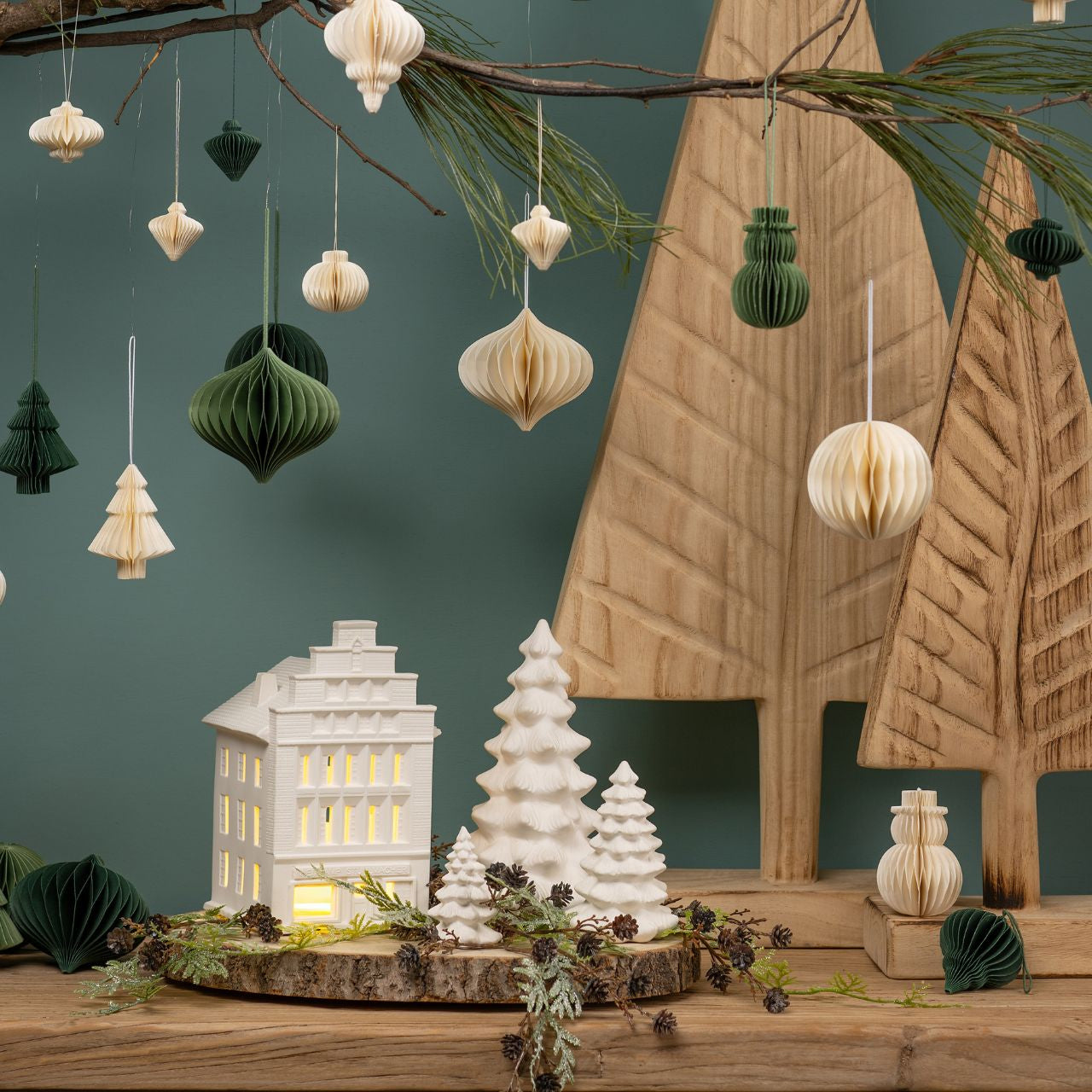 Honeycomb Decoration Dekohänger weiß 6er-Set