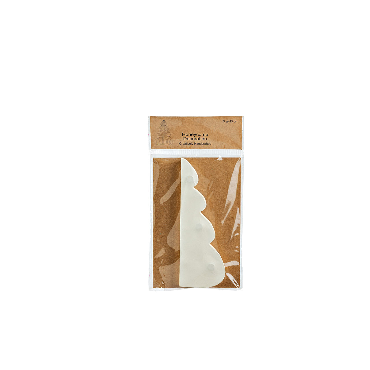 Honeycomb Decoration Tannenbaum elfenbein 15 cm