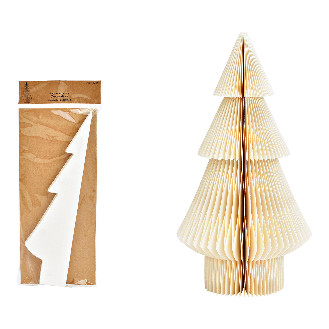 Honeycomb Decoration Tannenbaum weiß 30 cm