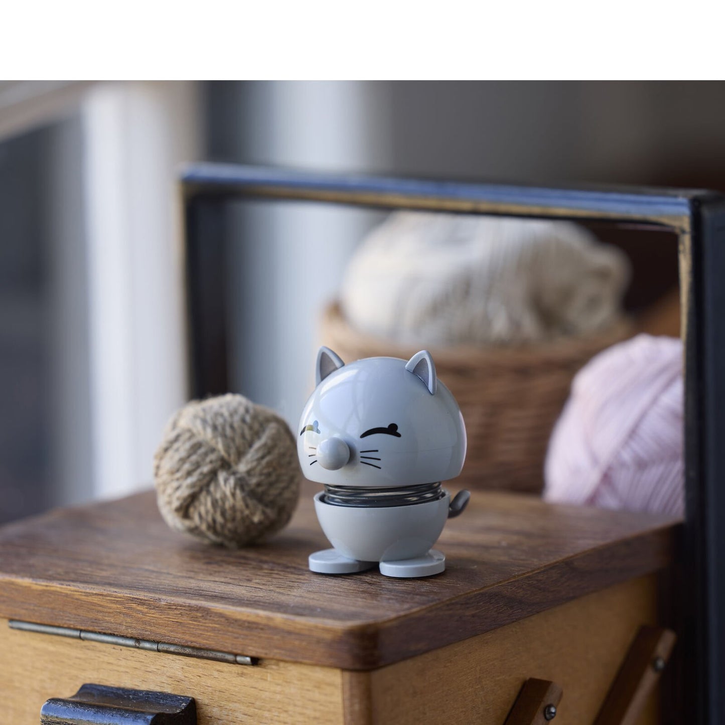 Hoptimist Design Dekofigur Cat light grey