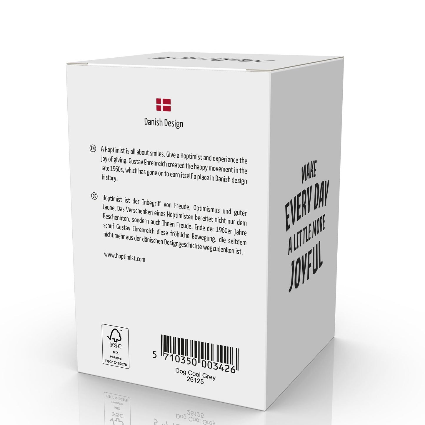 Hoptimist Design Dekofigur Dog cool grey