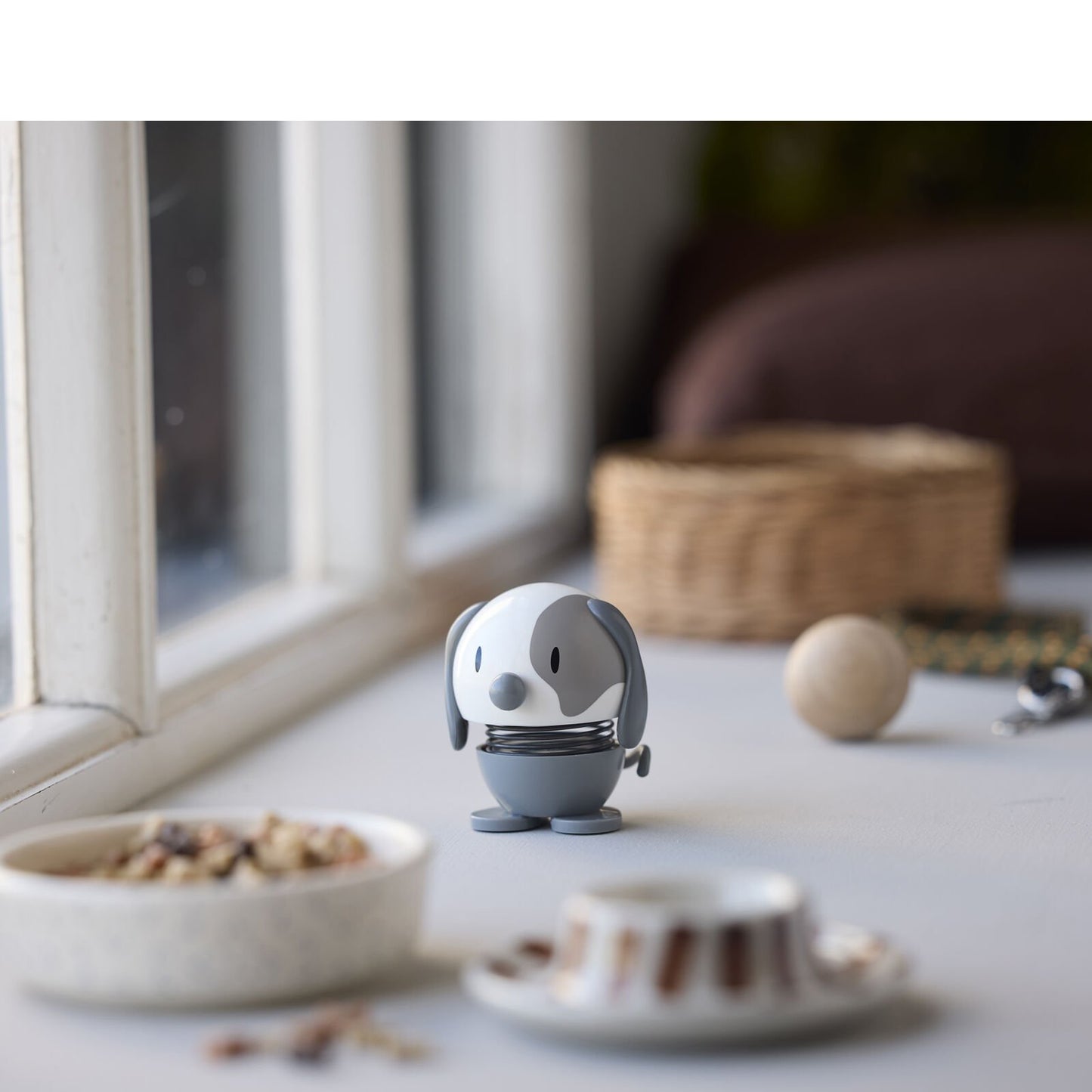 Hoptimist Design Dekofigur Dog cool grey