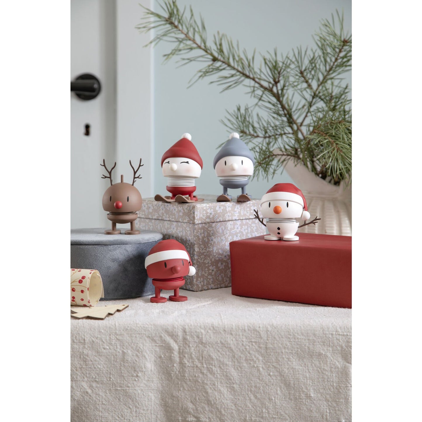 Hoptimist Design Dekofigur Soft Skiing Bumble S sky