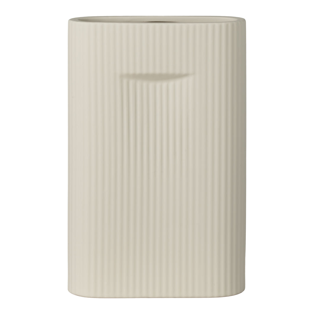 House Nordic Ripple Vase U-Form aus Keramik