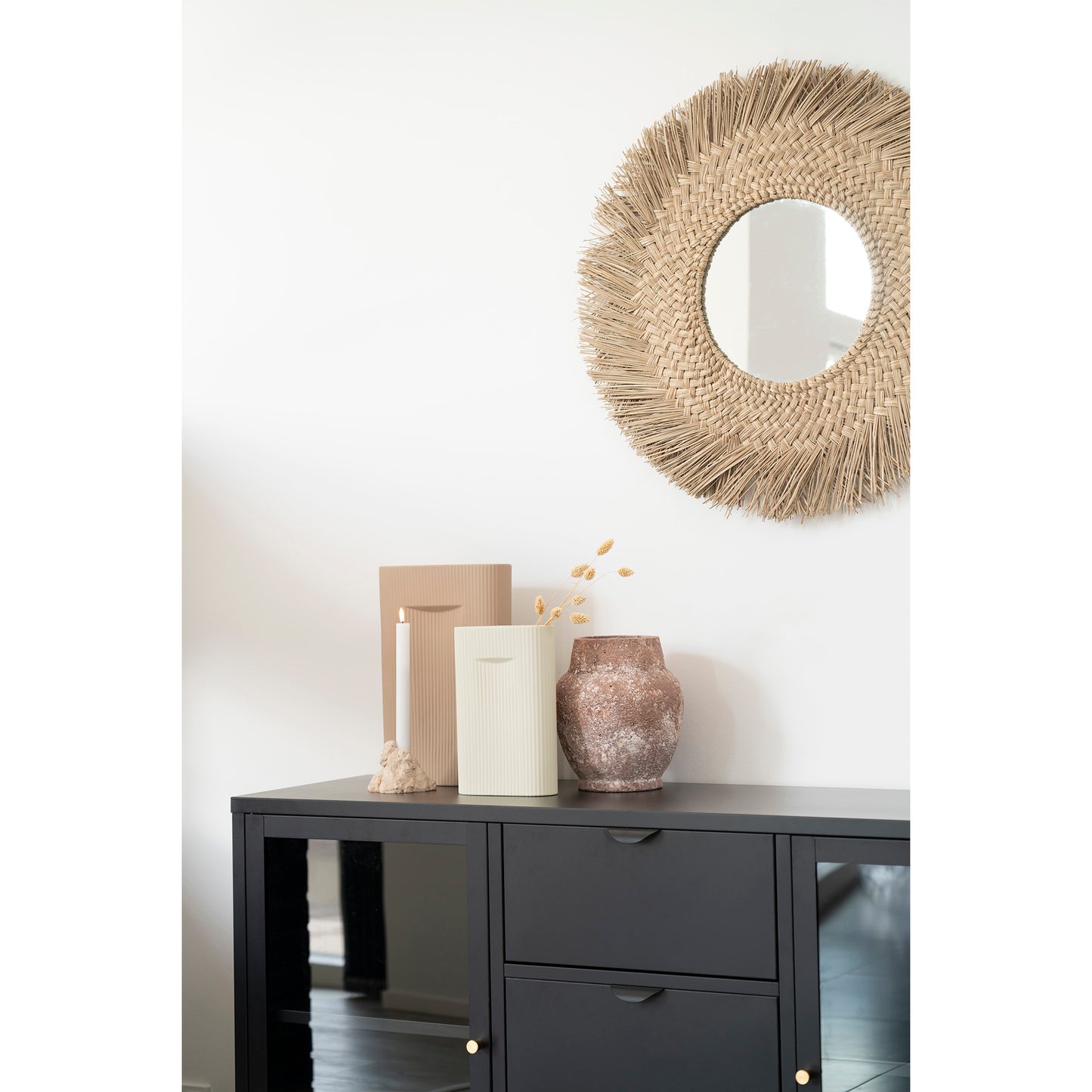 House Nordic Ripple Vase U-Form aus Keramik