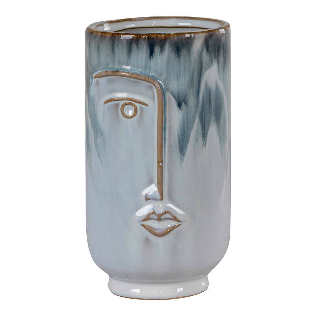 House Nordic Vase mit Gesicht aus Keramik