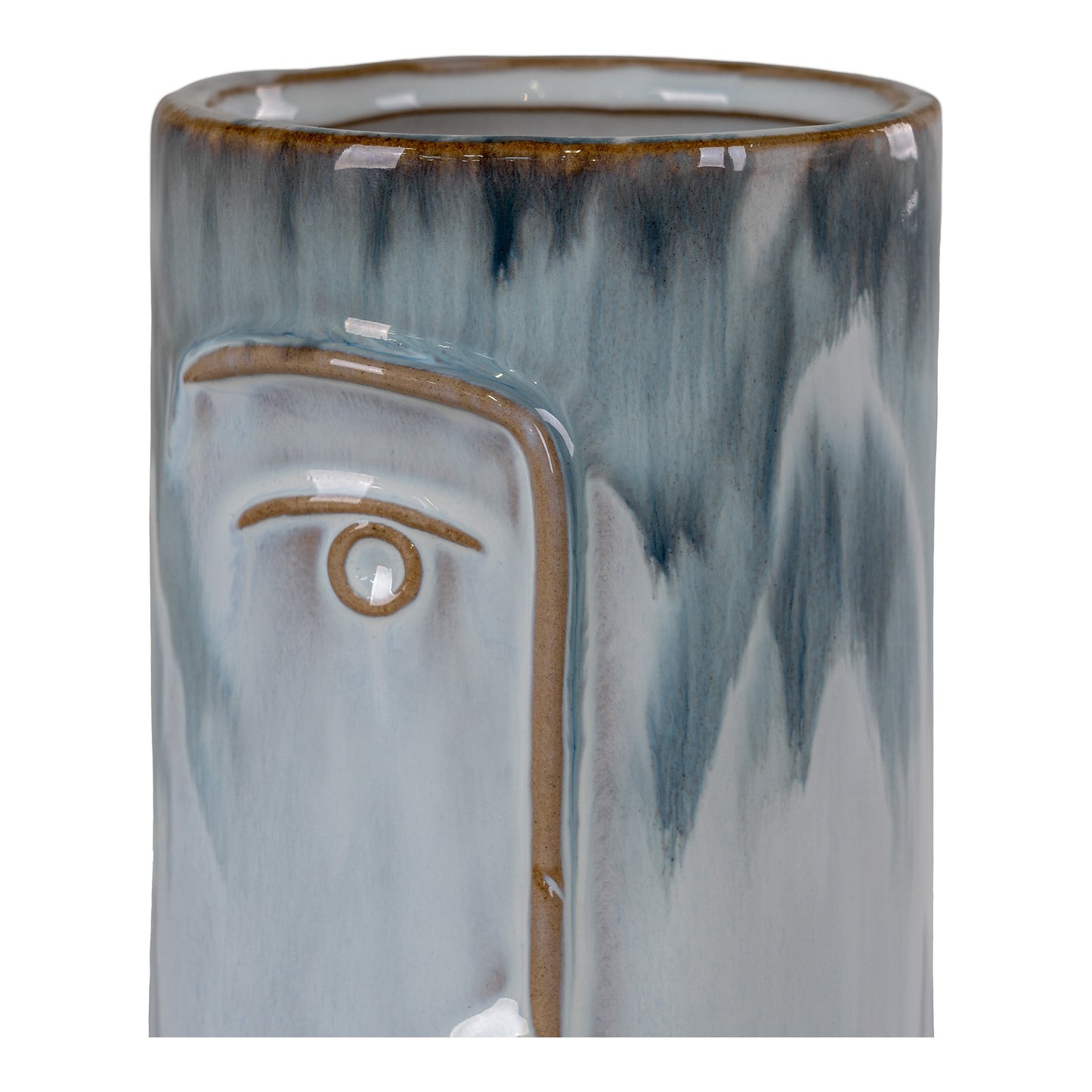House Nordic Vase mit Gesicht aus Keramik