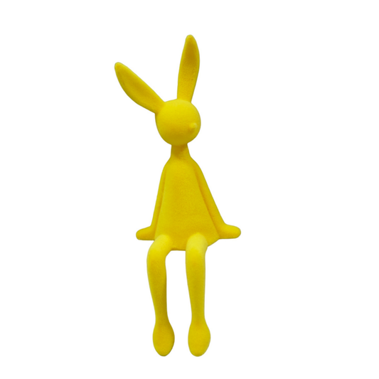 Florissima Kantenhocker Hase gelb beflockt 12×12×35 cm