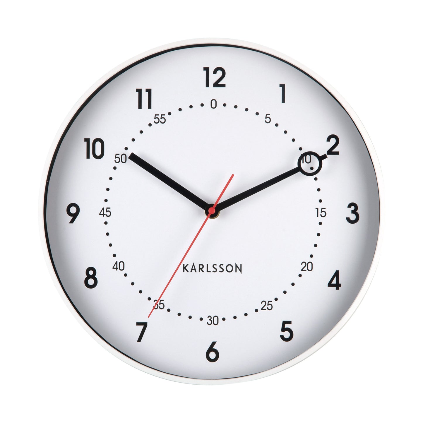 Karlsson Wanduhr Fresco Weiß
