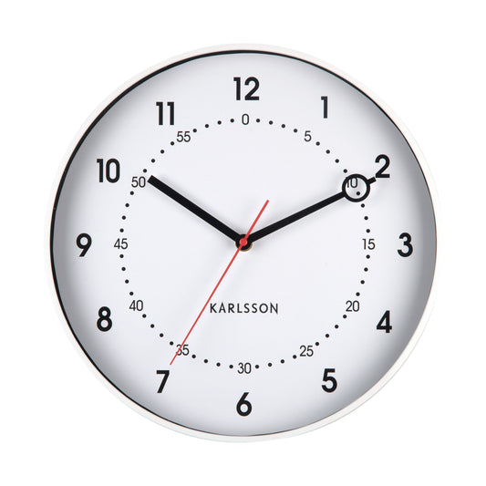 Karlsson Wanduhr Fresco Weiß